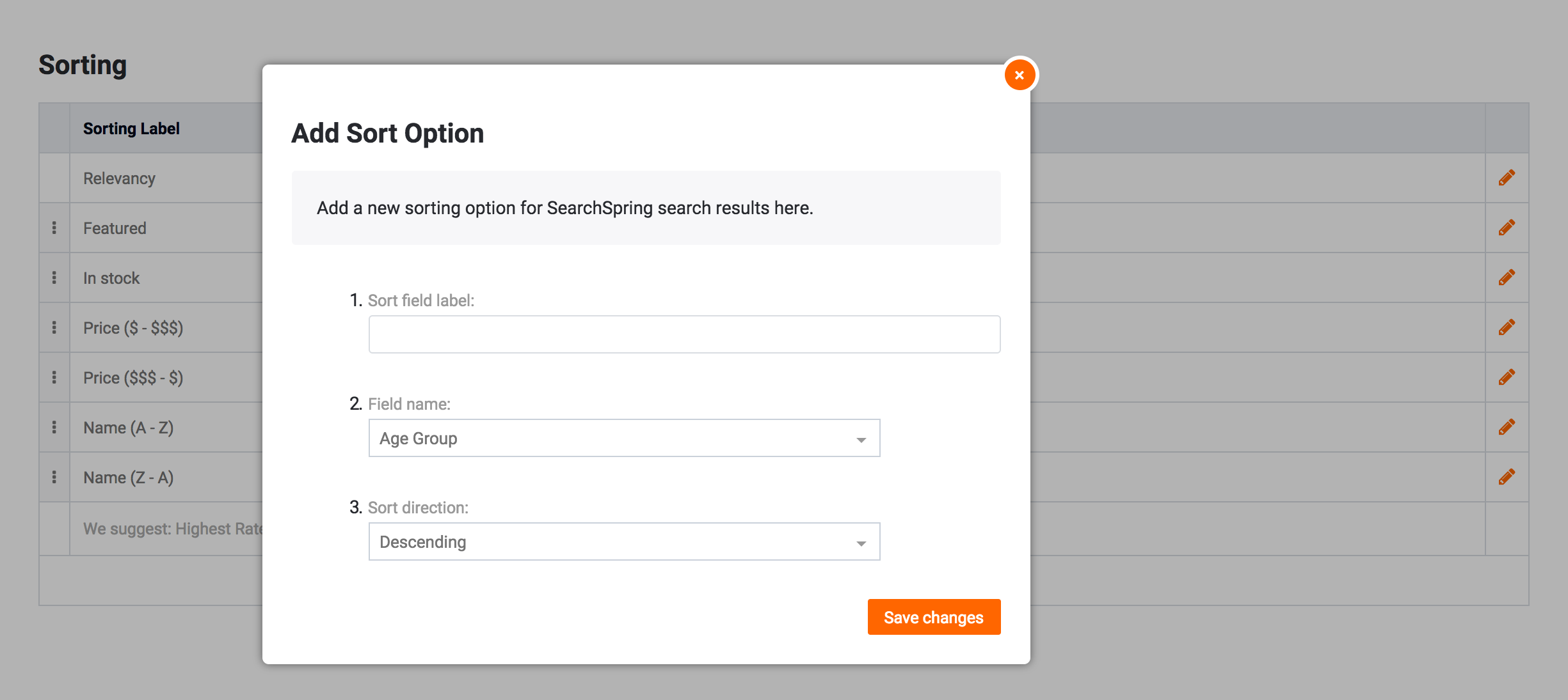 Sort Options – SearchSpring Help Desk